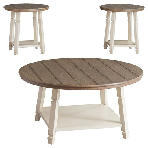 Bolanbrook - White / Brown / Beige - Occasional Table Set (Set of 3) Sacramento Furniture Store Furniture store in Sacramento