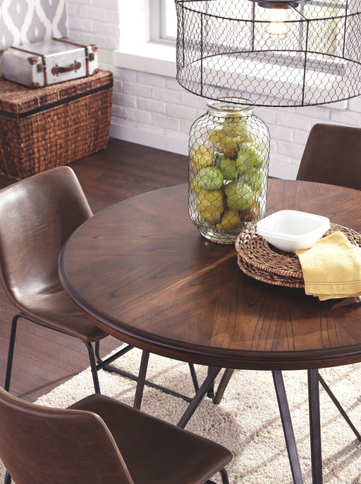 Centiar - Two-tone Brown - Round Dining Room Table Sacramento Furniture Store Furniture store in Sacramento