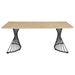 Altus - Swirl Base Dining Table - Natural Oak And Gunmetal Sacramento Furniture Store Furniture store in Sacramento