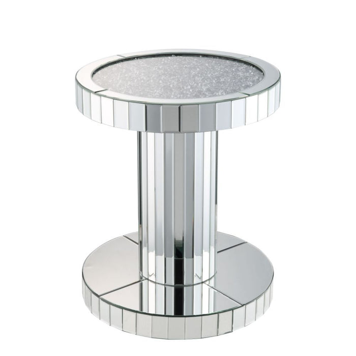 Ornat - End Table - Mirrored & Faux Stones Sacramento Furniture Store Furniture store in Sacramento