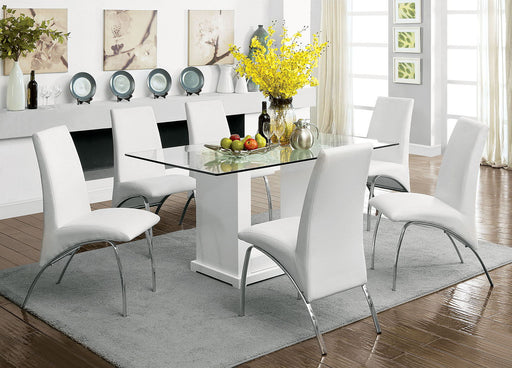 Eva - Dining Table - White / Clear Sacramento Furniture Store Furniture store in Sacramento