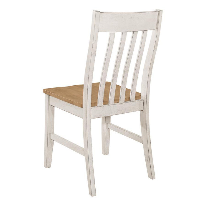 Kirby - Slat Back Side Chair (Set of 2) - Natural And Rustic Off White Sacramento Furniture Store Furniture store in Sacramento