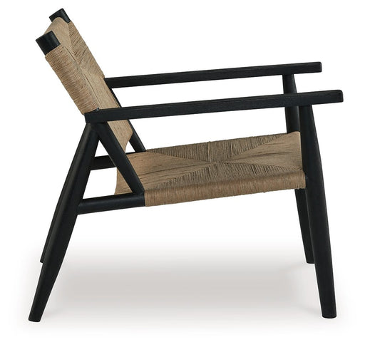 Halfmore - Black / Natural - Accent Chair Sacramento Furniture Store Furniture store in Sacramento