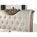 Orianne - California King Bed - Champagne PU & Antique Gold Sacramento Furniture Store Furniture store in Sacramento