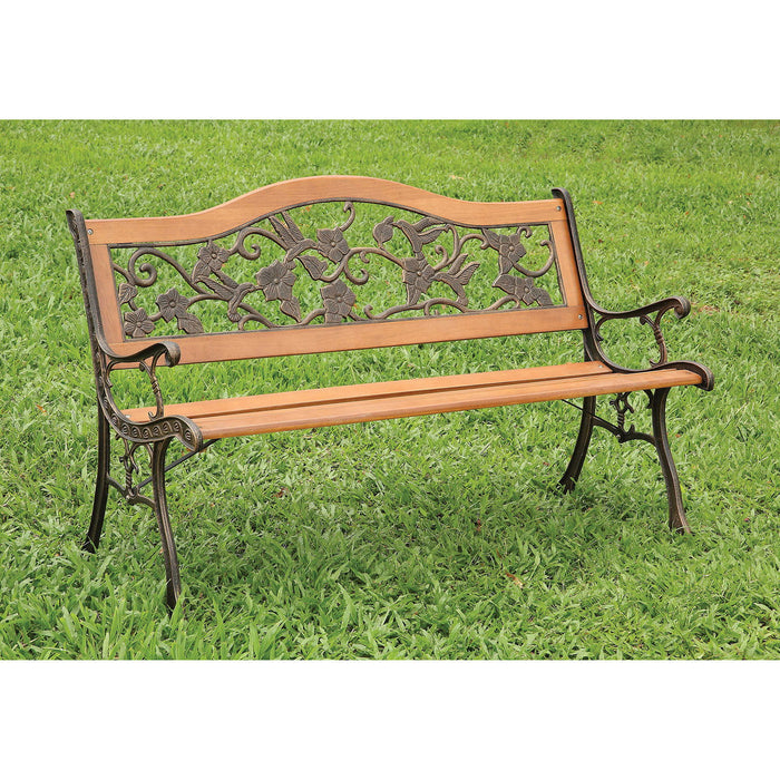 Alba - Patio Wooden Bench - Antique Oak Sacramento Furniture Store Furniture store in Sacramento