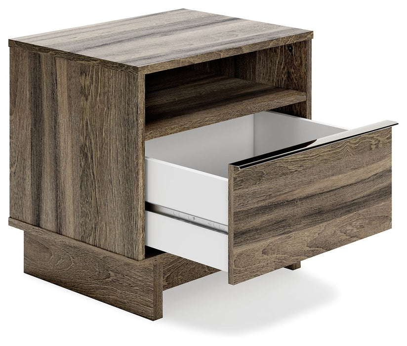 Shallifer - Brown - One Drawer Night Stand Sacramento Furniture Store Furniture store in Sacramento