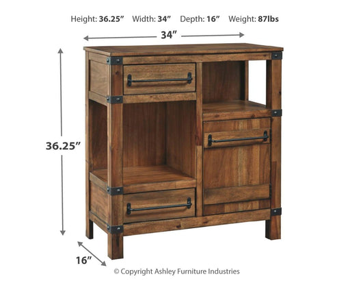 Roybeck - Light Brown / Bronze - Accent Cabinet Sacramento Furniture Store Furniture store in Sacramento