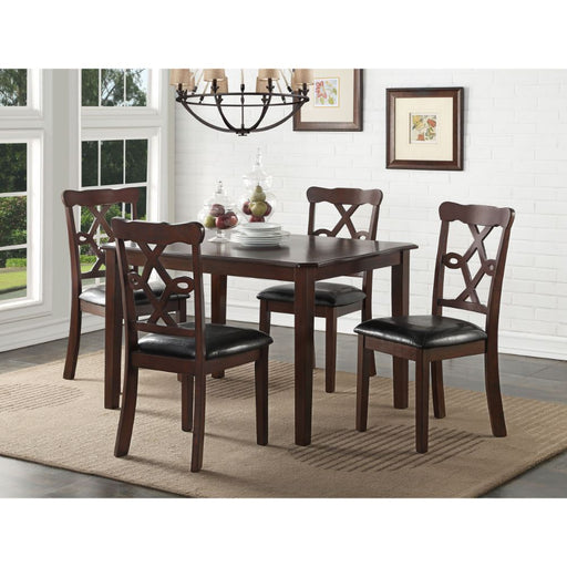 Ingeborg - Dining Table - Black PU & Espresso Sacramento Furniture Store Furniture store in Sacramento