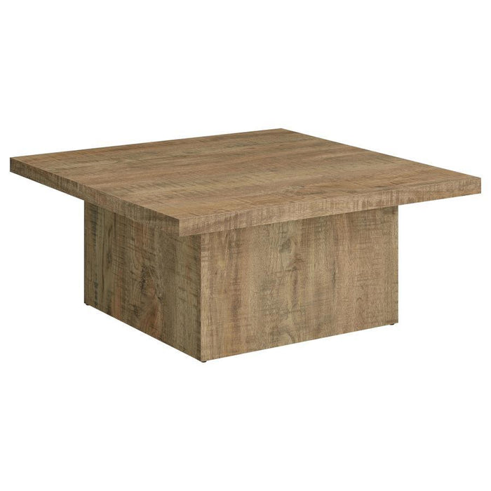 Devar - Square Engineered Wood Coffee Table - Mango Sacramento Furniture Store Furniture store in Sacramento