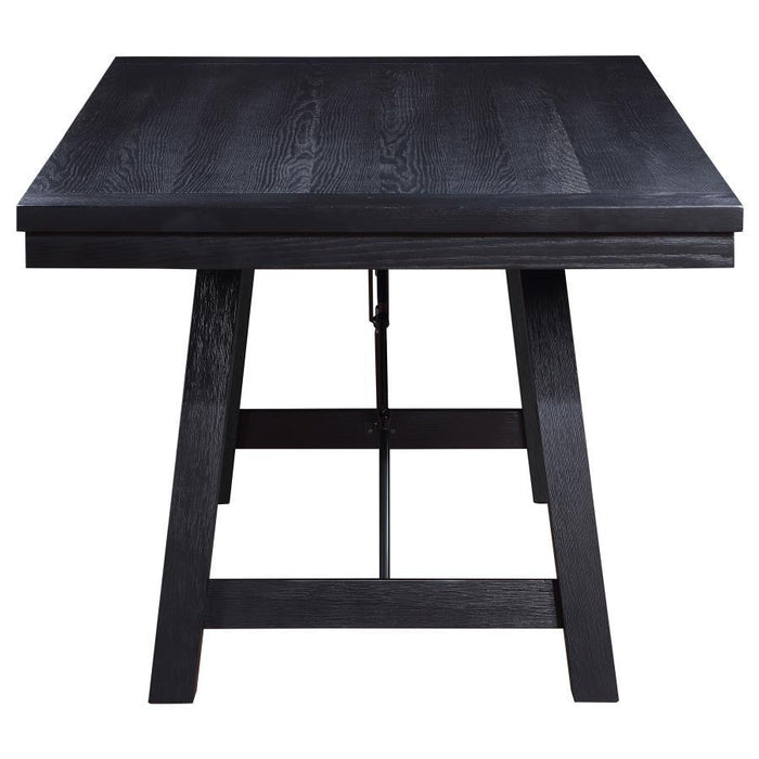 Newport - Rectangular Trestle Dining Table - Black Sacramento Furniture Store Furniture store in Sacramento