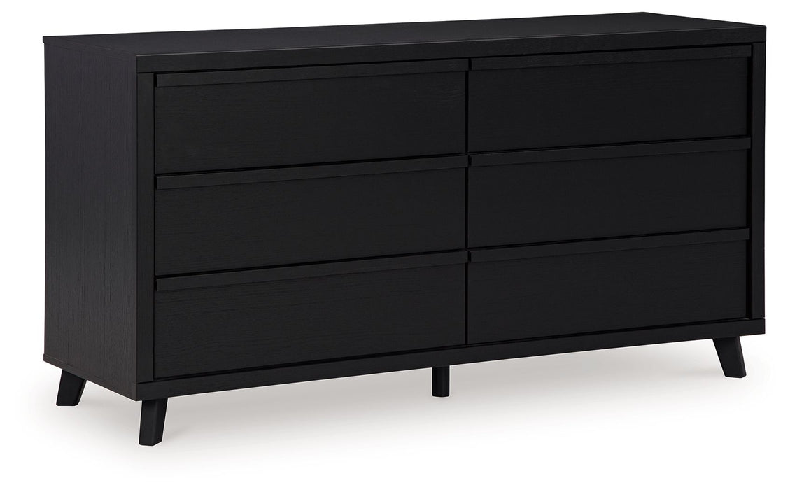 Danziar - Black - Six Drawer Dresser Sacramento Furniture Store Furniture store in Sacramento