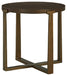 Balintmore - Brown / Gold Finish - Round End Table Sacramento Furniture Store Furniture store in Sacramento