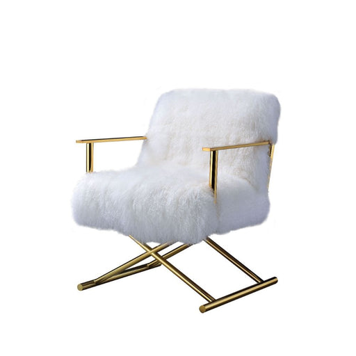 Bagley - Accent Chair - Wool & Gold Brass Sacramento Furniture Store Furniture store in Sacramento