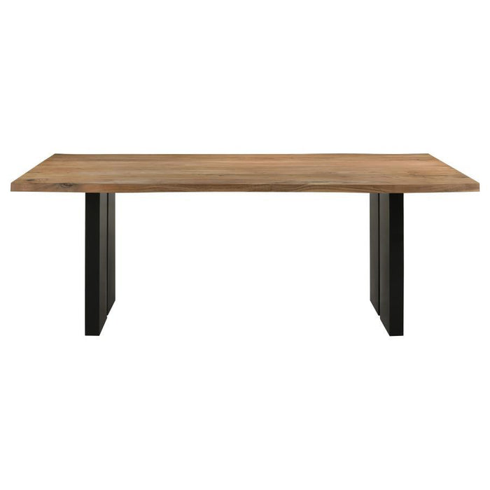 Bradshaw - Rectangular Live Edge Dining Table - Natural Acacia And Black Sacramento Furniture Store Furniture store in Sacramento