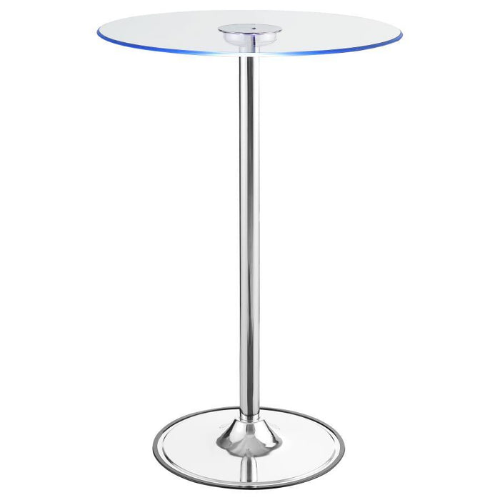 Thea - Led Bar Table - Chrome And Clear Sacramento Furniture Store Furniture store in Sacramento