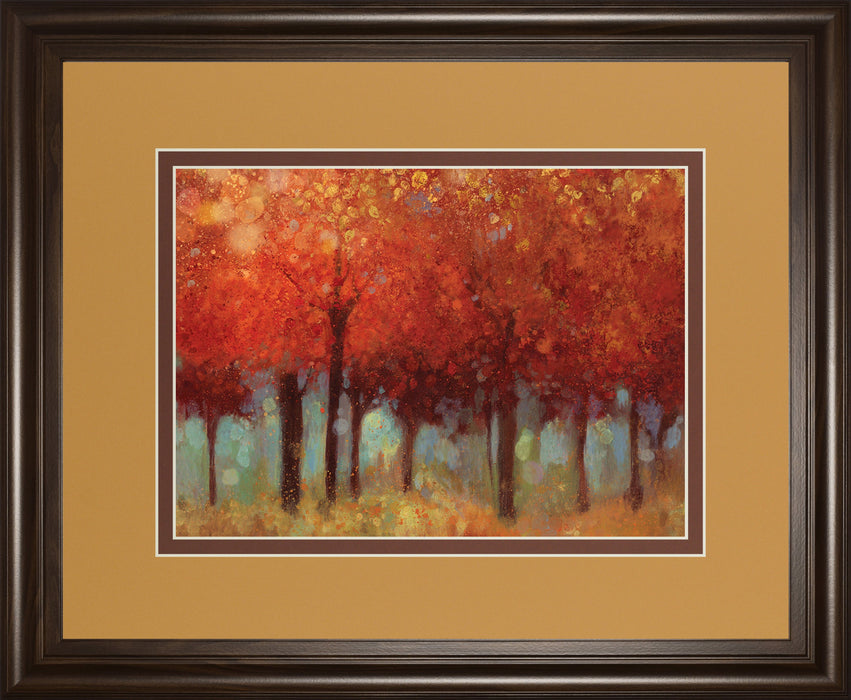 Red Forest By Asia Jensen - Framed Print Wall Art - Red