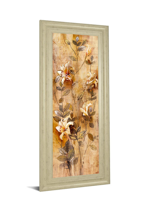 Candlelight Lilies I By Douglas - Framed Print Wall Art - Beige