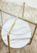 Wynora - White / Gold - Round End Table Sacramento Furniture Store Furniture store in Sacramento