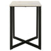 Tobin - Square Marble Top End Table - White And Black Sacramento Furniture Store Furniture store in Sacramento