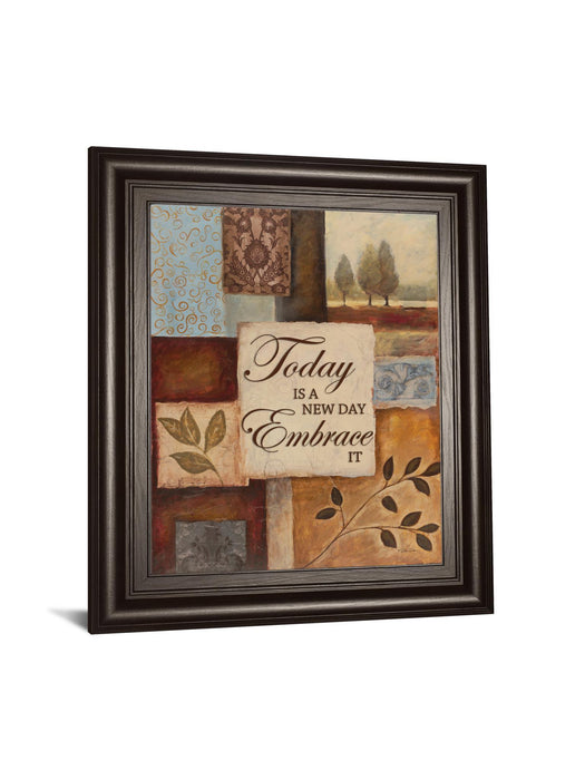 New Day By Dee Dee - Framed Print Wall Art - Dark Brown