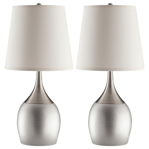 Tenya - Empire Shade Table Lamps (Set of 2) - Silver And Chrome Sacramento Furniture Store Furniture store in Sacramento