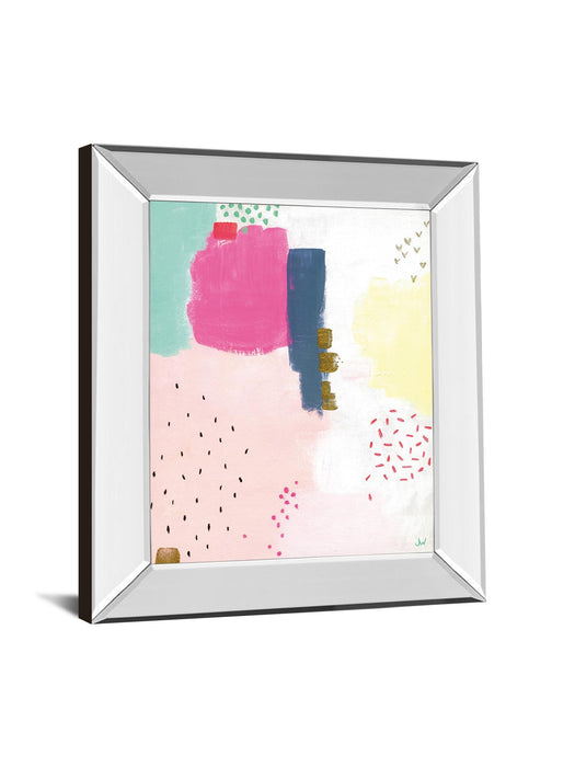 Dots And Colours-Speckle By Joelle Wehkamp - Mirror Framed Print Wall Art - Pink