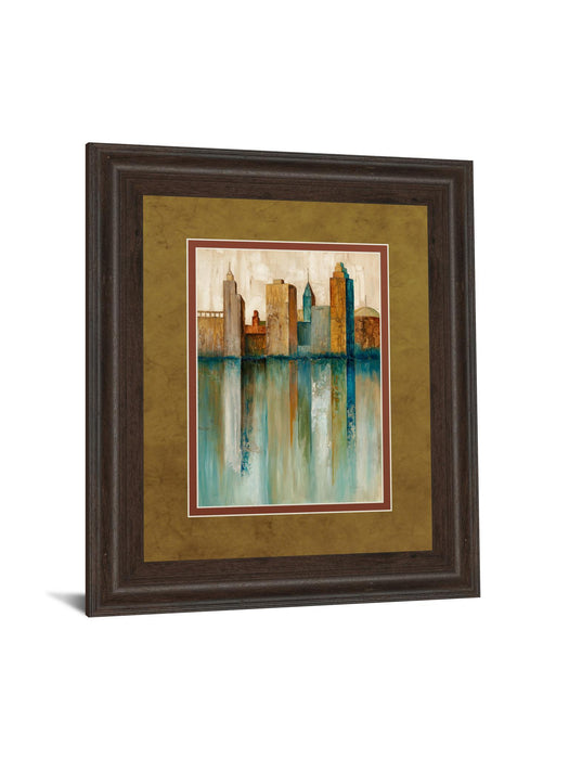 City View Il By Norm Olson - Framed Print Wall Art - Green