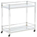 Chaseton - Clear / Silver Finish - Bar Cart Sacramento Furniture Store Furniture store in Sacramento