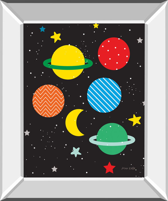 Outer Space By Ann Kelle - Mirror Framed Print Wall Art - Black