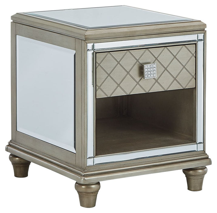 Chevanna - Platinum - Rectangular End Table Sacramento Furniture Store Furniture store in Sacramento