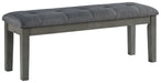 Hallanden - Black / Gray - Large Uph Dining Room Bench Sacramento Furniture Store Furniture store in Sacramento