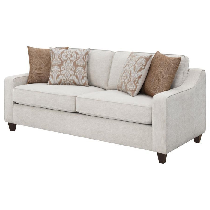 Christine - Upholstered Cushion Back Sofa - Beige Sacramento Furniture Store Furniture store in Sacramento