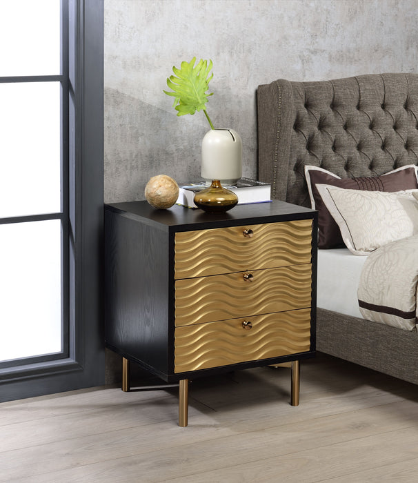 Alston - Accent Table - Black & Champagne