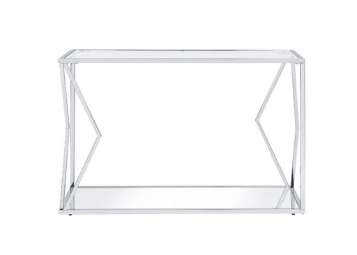 Virtue - Accent Table - Clear Glass & Chrome Finish Sacramento Furniture Store Furniture store in Sacramento