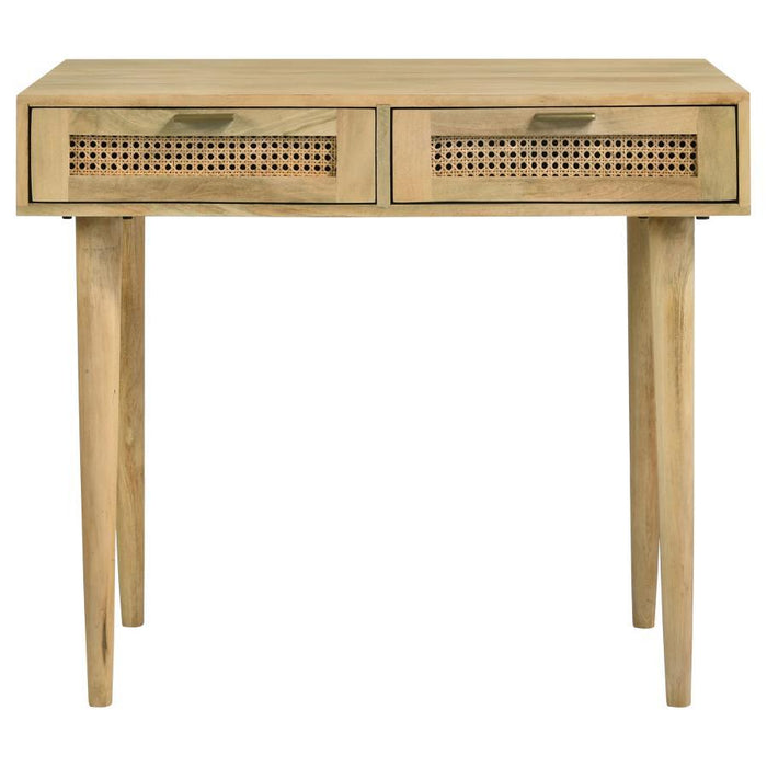 Zamora - Rectangular 2-Drawer Accent Writing Desk - Natural Sacramento Furniture Store Furniture store in Sacramento