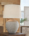 Dreward - Distressed Gray - Paper Table Lamp Sacramento Furniture Store Furniture store in Sacramento