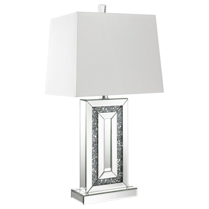 Ayelet - Table Lamp With Square Shade - White And Mirror Sacramento Furniture Store Furniture store in Sacramento