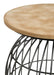 Bernardo - Round Accent Table With Bird Cage Base - Natural And Gunmetal Sacramento Furniture Store Furniture store in Sacramento