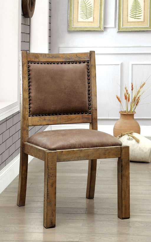 Gianna - Side Chair (Set of 2) - Rustic Oak / Brown Sacramento Furniture Store Furniture store in Sacramento