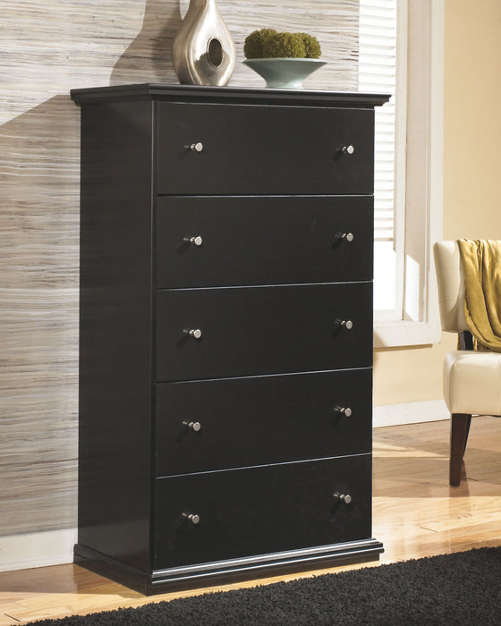 Maribel - Black - Five Drawer Chest Sacramento Furniture Store Furniture store in Sacramento