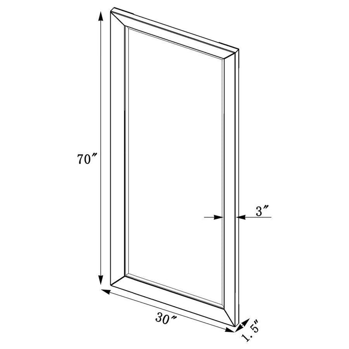 Barnett - Rectangular Floor Mirror - Silver Sacramento Furniture Store Furniture store in Sacramento