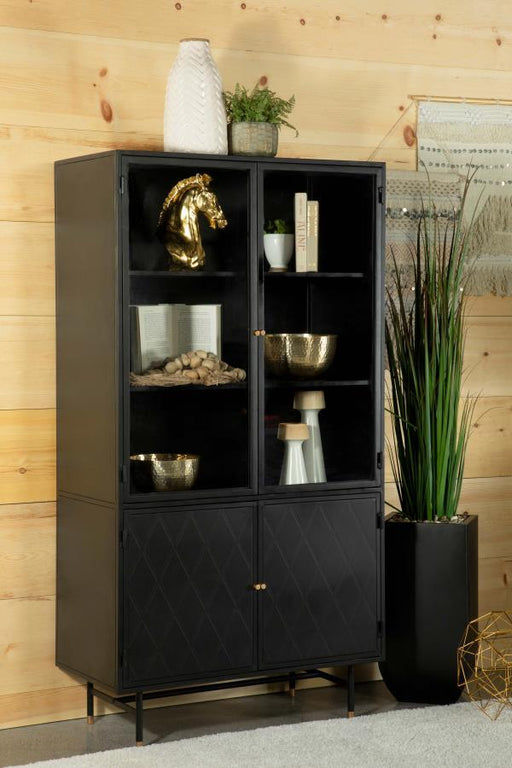 Santiago - Rectangular 4-Door Cabinet - Matte Black Sacramento Furniture Store Furniture store in Sacramento