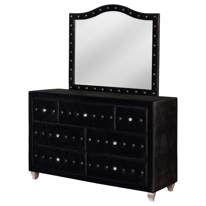 Deanna - 7-Drawer Rectangular Dresser With Mirror