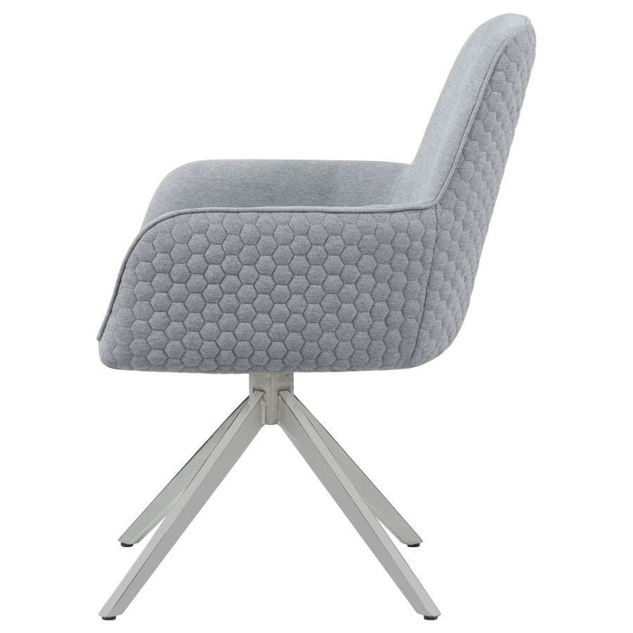 Abby - Flare Arm Side Chair - Light Gray And Chrome Sacramento Furniture Store Furniture store in Sacramento