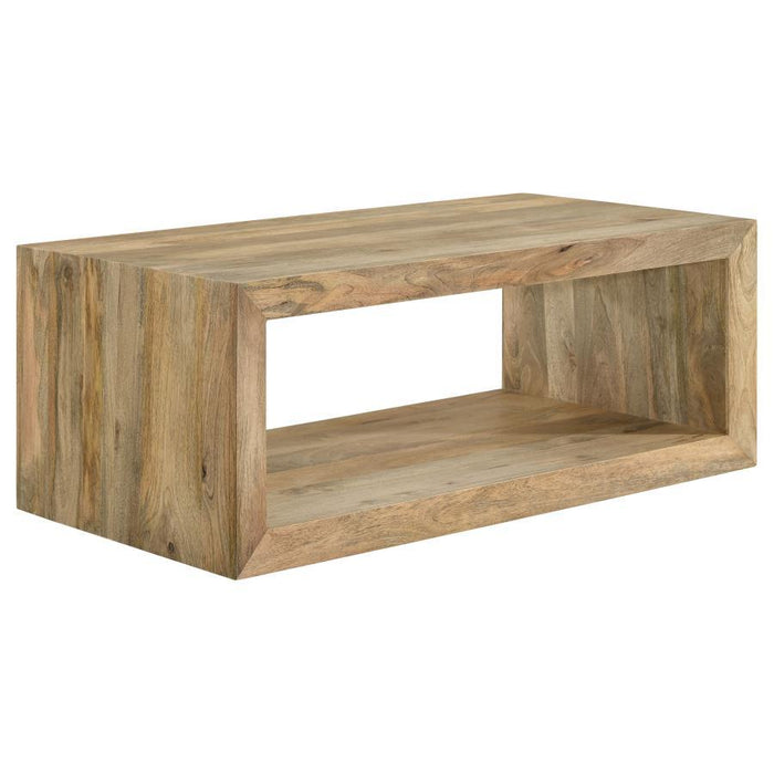 Benton - Rectangular Solid Wood Coffee Table - Natural Sacramento Furniture Store Furniture store in Sacramento