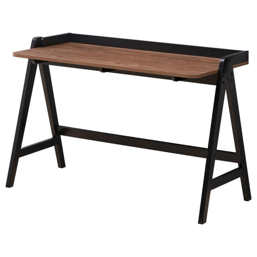 Raul - Writing Desk With USB Ports - Walnut And Black Sacramento Furniture Store Furniture store in Sacramento