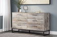 Neilsville - Whitewash - Six Drawer Dresser - Vinyl-Wrapped Sacramento Furniture Store Furniture store in Sacramento