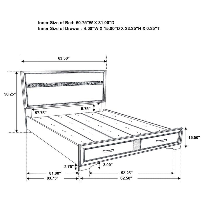 Miranda - 2-Drawer Storage Bed Sacramento Furniture Store Furniture store in Sacramento