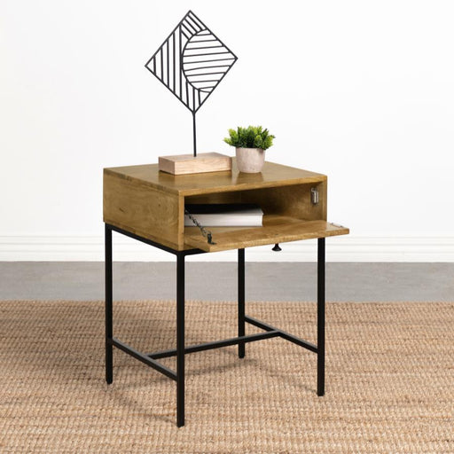Stephie - 1-Drawer Rectangular End Table - Honey Brown Sacramento Furniture Store Furniture store in Sacramento