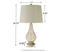 Latoya - Beige - Glass Table Lamp Sacramento Furniture Store Furniture store in Sacramento